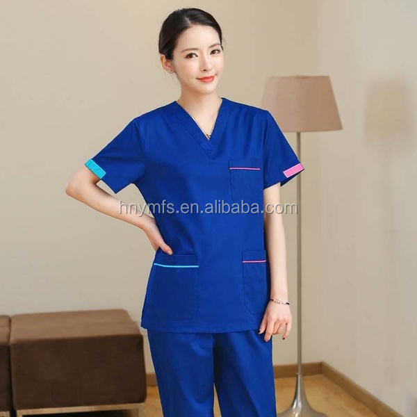 Custom Cotton And Polycotton Workwear Hospital Medical Scrub