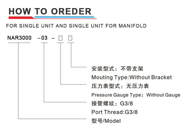 AR2000 Compressed Air Pressure Regulator Air Source Treatment Units Pneumatic Components