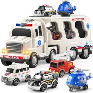 China Friction Toy Style Emergency Rescue Vehicle Toddler Truck Toys Birthday Gifts for Girls Age 3-9 wholesale