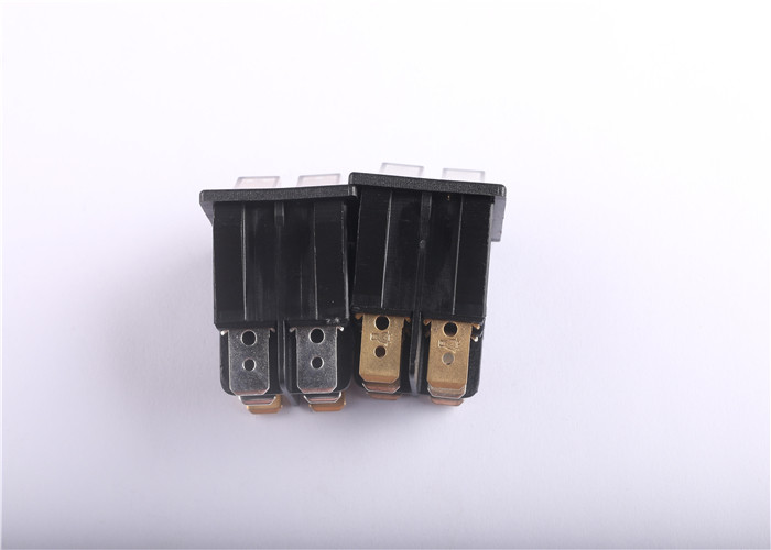 Anti Tip Dual Rocker Switch 16A AC250V DC125V Boat Shaped Long Electrical Life