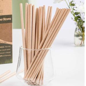 China Tableware Kraft Paper Bio Compostable Cocktail Straws wholesale