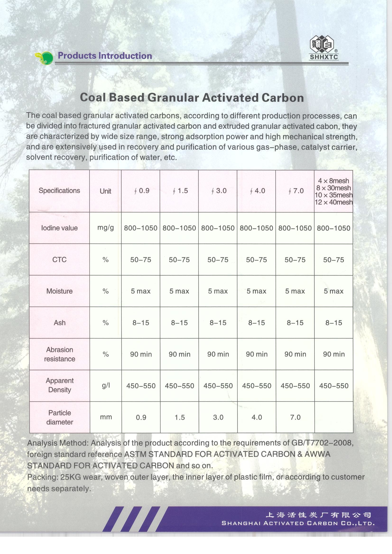 Pellet Type 1.5mm/4mm Coal Based Activated Carbon For Gas Purification