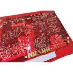 8 Layer Multilayer Circuit Board Red Solder Printed 50 Ohm