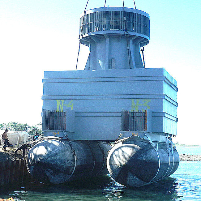 Portable Water Launch Bag , Natural Rubber Ship Launching Air Bags