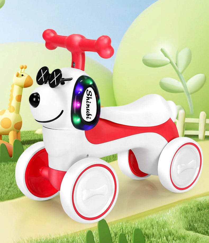 First Birthday Baby Balance Bikes Seat for 1 Year Old 52*19*40cm White Toddler Riding Toy