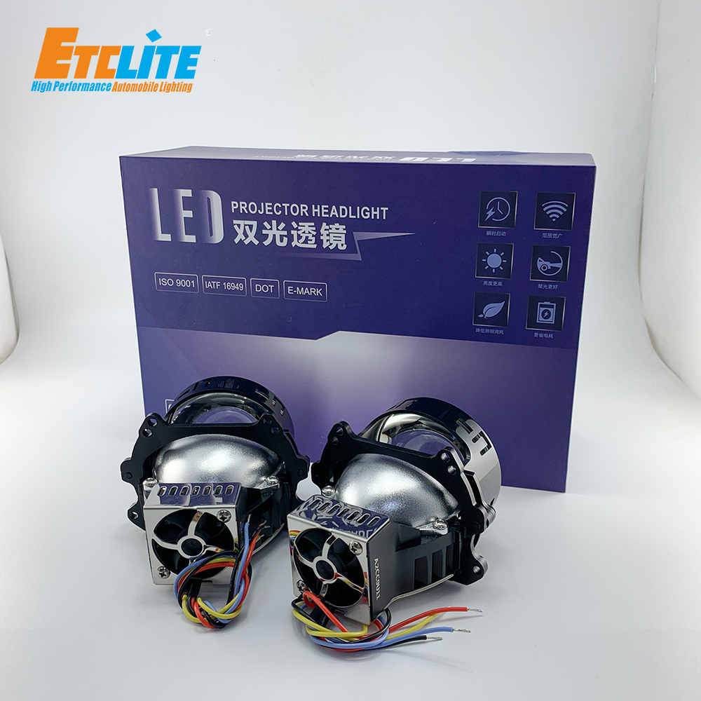 16V Projector Lens Headlight , 55W Dual Beam Projector 9600LM