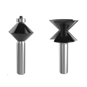 China Tungsten Carbide 2pcs V Edge Banding Set For Trimming Edge 1/2&quot; Shank wholesale