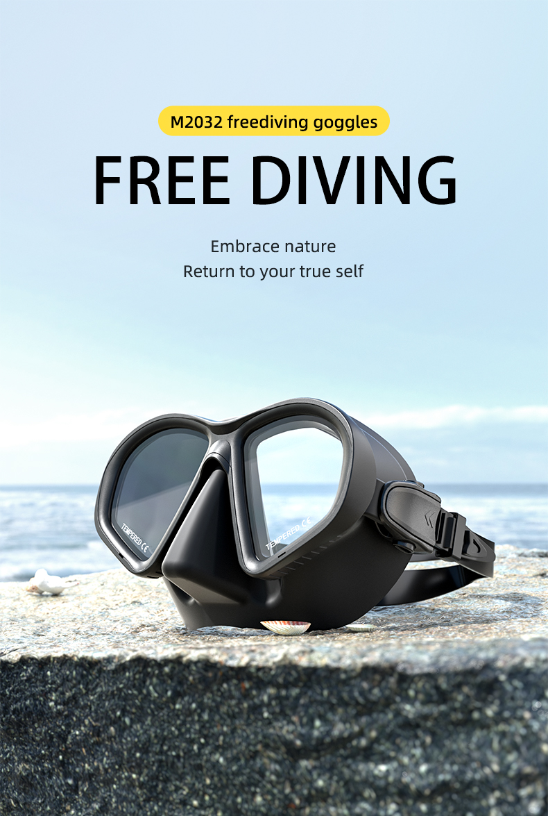 OEM Freediving Easy Breathe Snorkel Mask Scuba 100cc