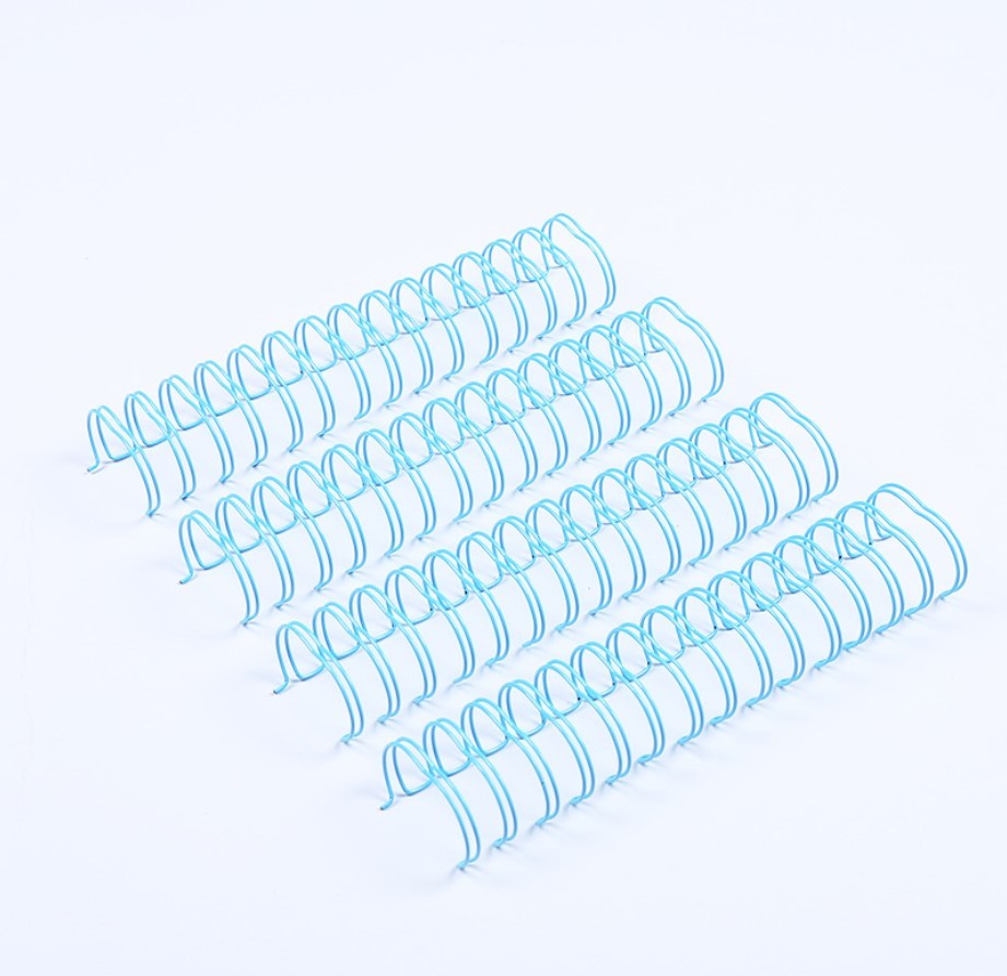 Book Binding 1/2'' Metal Spiral Wire , 23 Loops Double Wire Ring