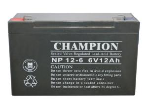 China China Champion Battery 6V12Ah NP12-6 Lead Acid AGM Battery, VRLA Battery, SLA Battery wholesale