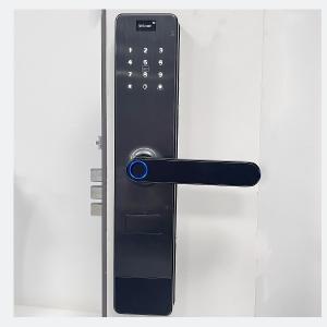China WIFI Intelligent Fingerprint Door Lock Residential Smart Black Color wholesale