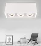 3xGU10 base white ceiling mounted contemporary spotlight housing&interior GU10