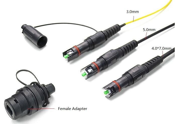 IP SC APC To SC APC Fiber Cable Assembly Optitap MINI Compatible H Connector