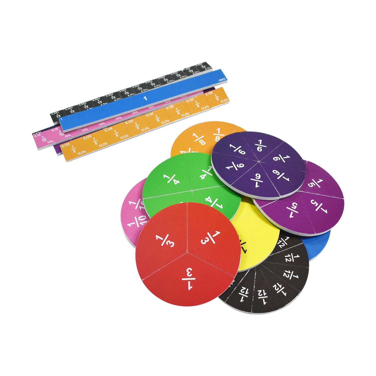 Children Early Learning Magnetic Fraction Tiles Educational Magnetic Math Puzzle