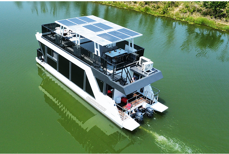 Aluminum Restaurant Boathouse floating restaurant For Elegant Dining Experience
