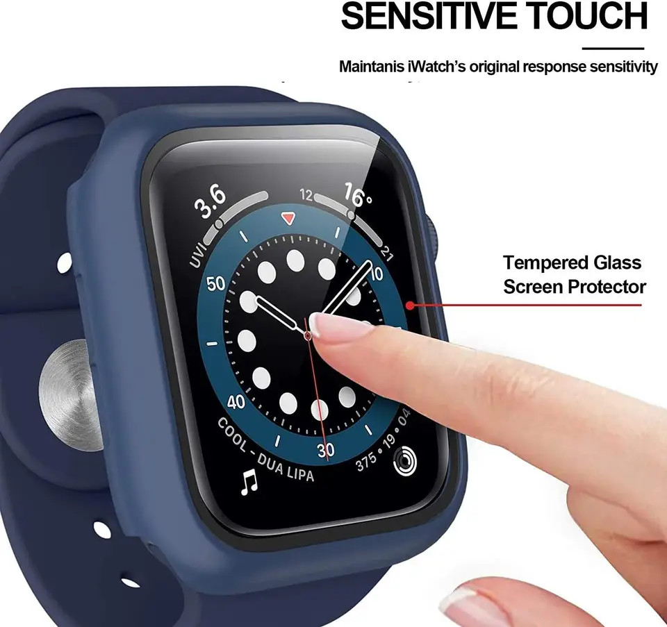 Anti Scratch Watch Screen Protector Case 42mm 44mm Hard Watch Face Protector