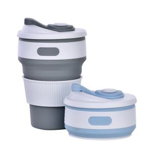 China Microwavable Odorless 350ML Collapsible Silicone Coffee Cup wholesale