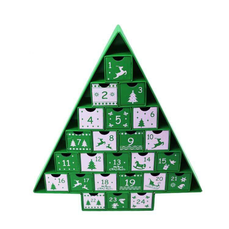 Christmas Xmas Advent Calendar Custom Design Open Door Magnet Paper Cardboard Gift Packaging Packing Package Box for Food Toy Chocolate Cosmetic Jewelry Makeup