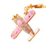 6inches Custom Airplane Keychain Diamond Alloy Crystal For unisex