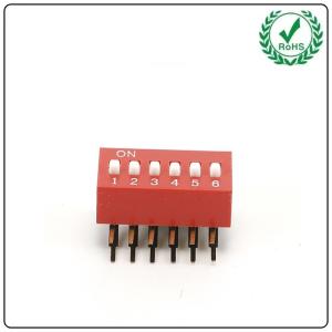 China DA series 0.25a 50v red plastic right angle spdt dip switch 3 buyers wholesale