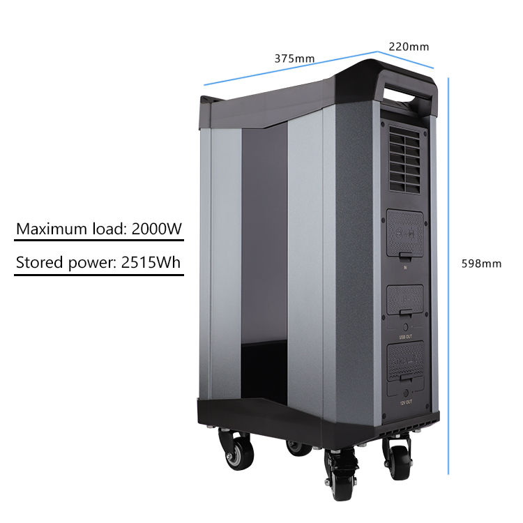 LiFePO4 Portable Solar Power Station 2.5 Kwh Off Grid Lithium Storage Power Supply