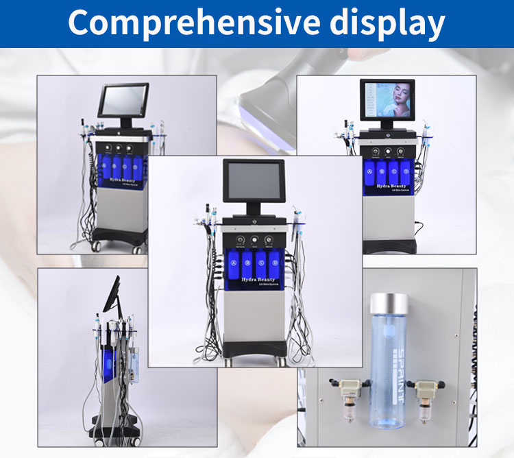 300W Professional Hydrafacial Machine 14 In 1 Hydra Dermabrasion Facial Machine 1Mhz