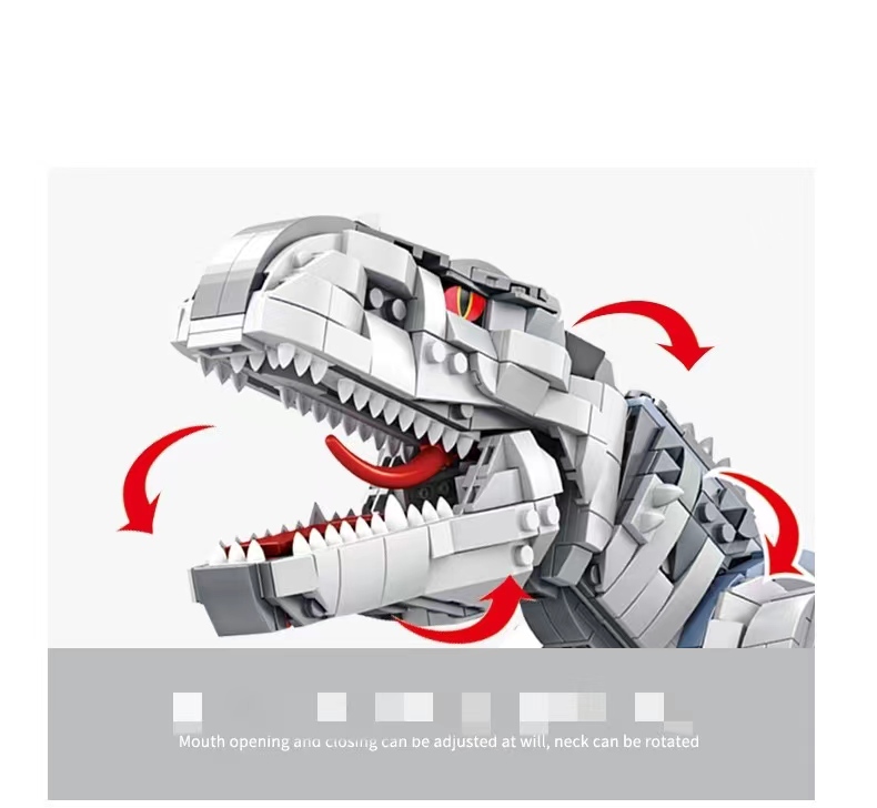 Panrose 611001 Building Blocks Puzzle Brain Dinosaur Series Large Tyrannosaurus Rex Toys