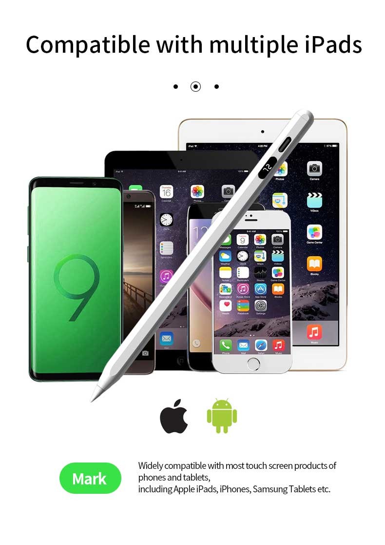Column Universal Touch Screen Stylus Pen Megnetic Absortion For Construction / Art