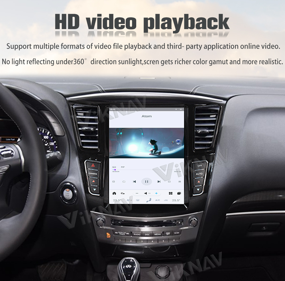 Viknav Car Radio For Infiniti QX60 (2011-2020) 12.3 inchAuto Audio Video WiFi Wireless CarPlay Upgrade Multimedia player