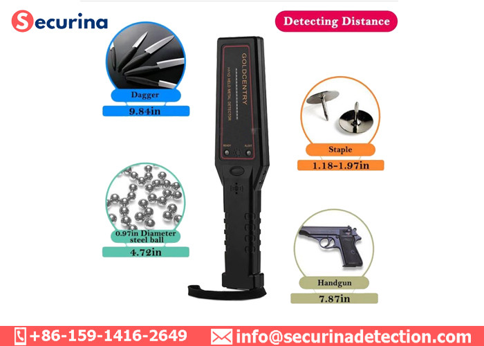 Small Size Bounty Hunter Guardian Hand Held Security Metal Detectors 9V Battery