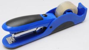 China Hot Sale Promotion Staple Size#24/6 26/6 Blue Color Tape Dispenser With Stapler Set wholesale
