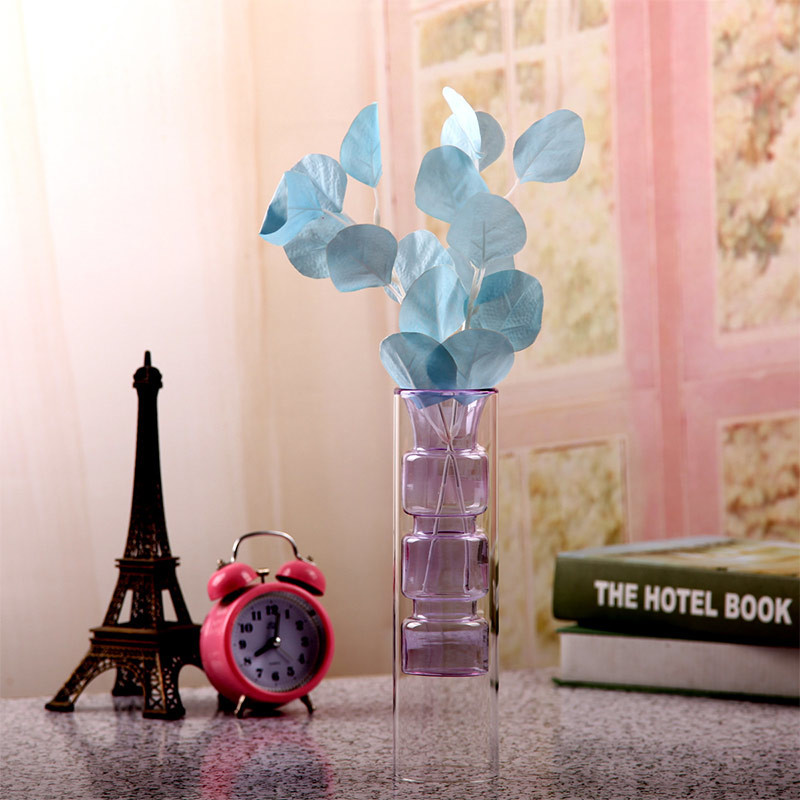 Creative Artistic Double Height Borosilicate Glass Vases