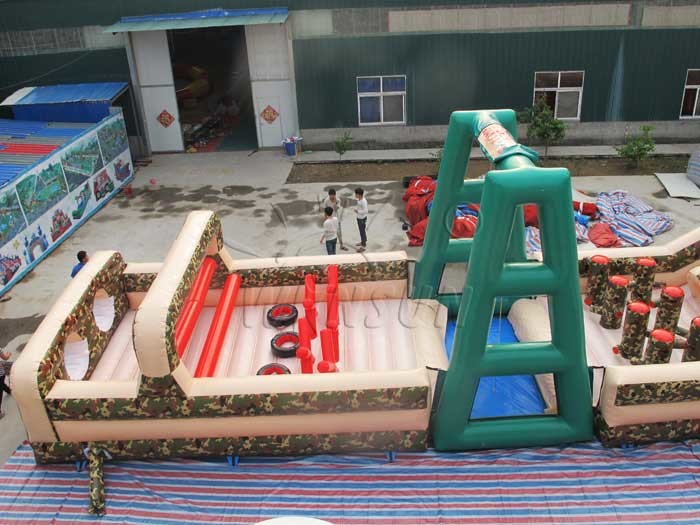 Outdoor Inflatable Sports Games , Boot Camp Inflatable Obstacle Course