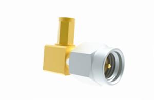 China Brass Gold Plated SMA Male RF Connector Stainless Steel Right Angle Connector wholesale