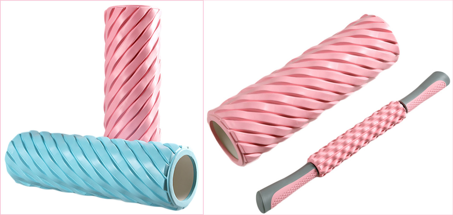 BSCI 45*14cm Yoga Fitness Foam Roller EPE Foam Gym Massage Roller