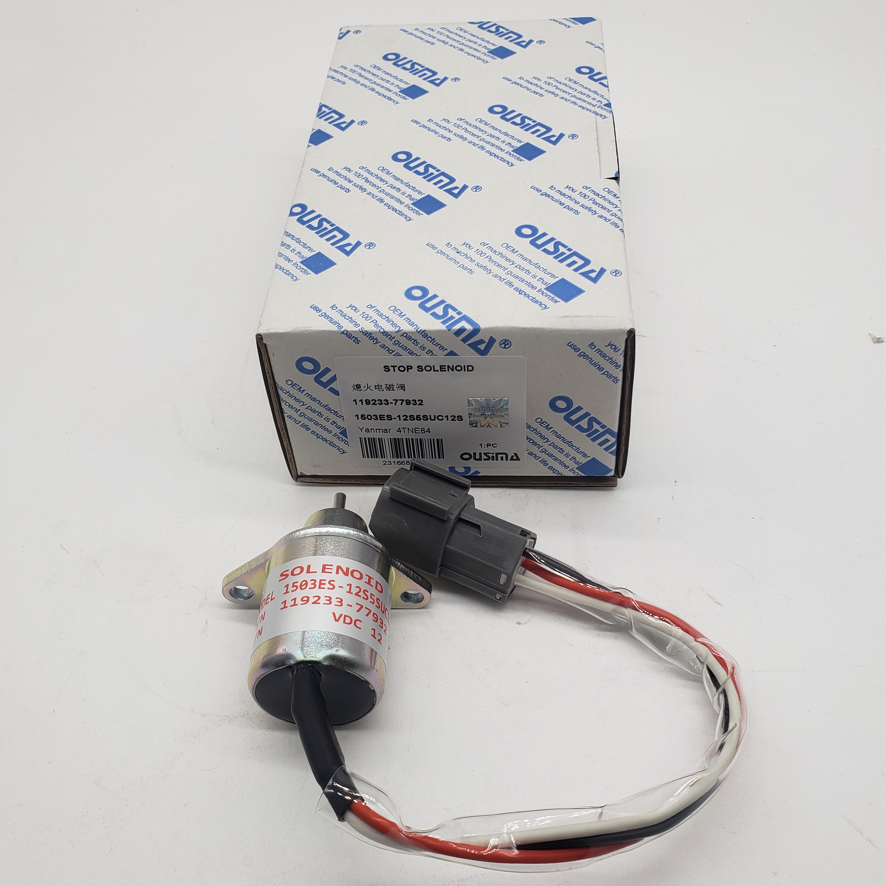 Stop Solenoid 119233-77932 1503ES-12S5SUC12S for Yanmar 4TNE84 Series Engines