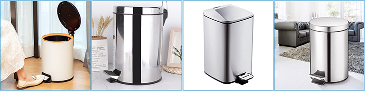 Four Legged Plastic Kitchen Trash Bins White Plastic Trash Can With Lid