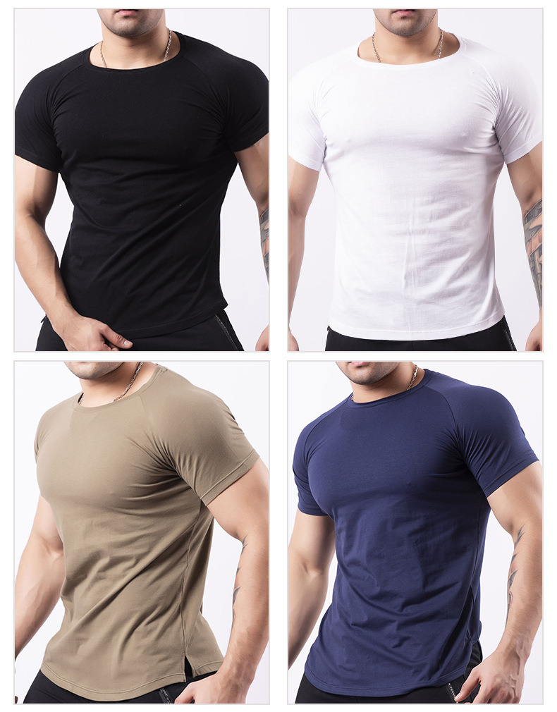 Sports T-Shirt Men&prime;s Crew Neck Fashion Slim-Fit Fitness Wear Outdoor Training Leisure Running Wear Summer