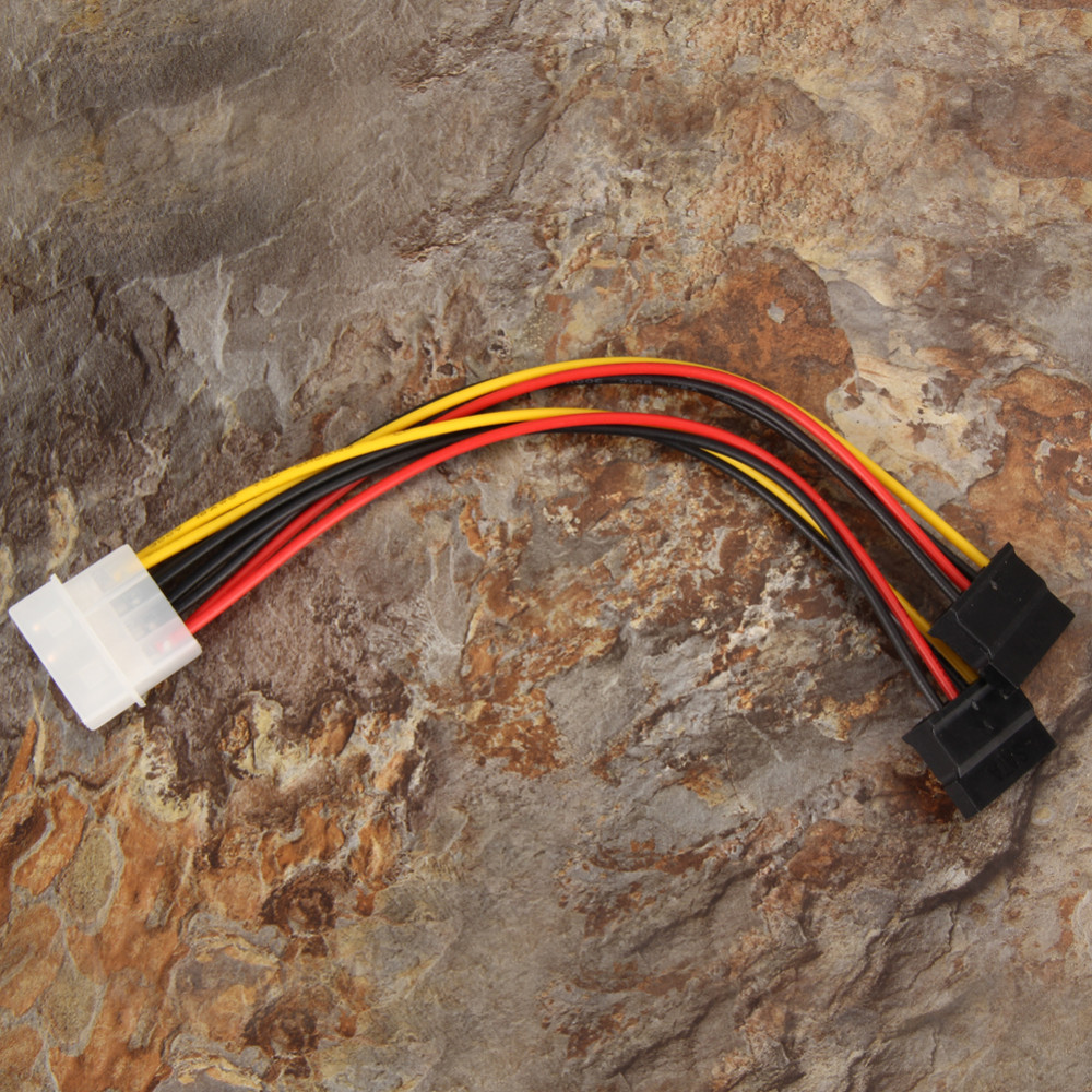 Computer 15.5cm Cable Wire Harness Ide Male To Dual Sata 4 Pin
