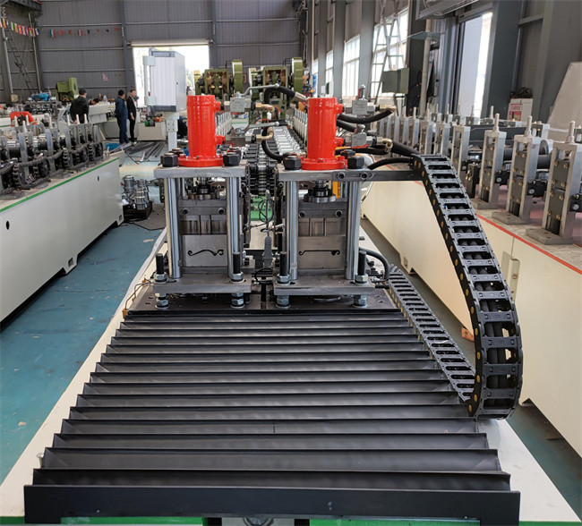 Double Line Shutter Door Roll Forming Machine PLC Control For Door Frame