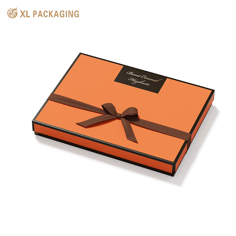 Foil Stamping Logo Square Rectangle Candy Chocolate Packaging Box Luxury With Gold Insert