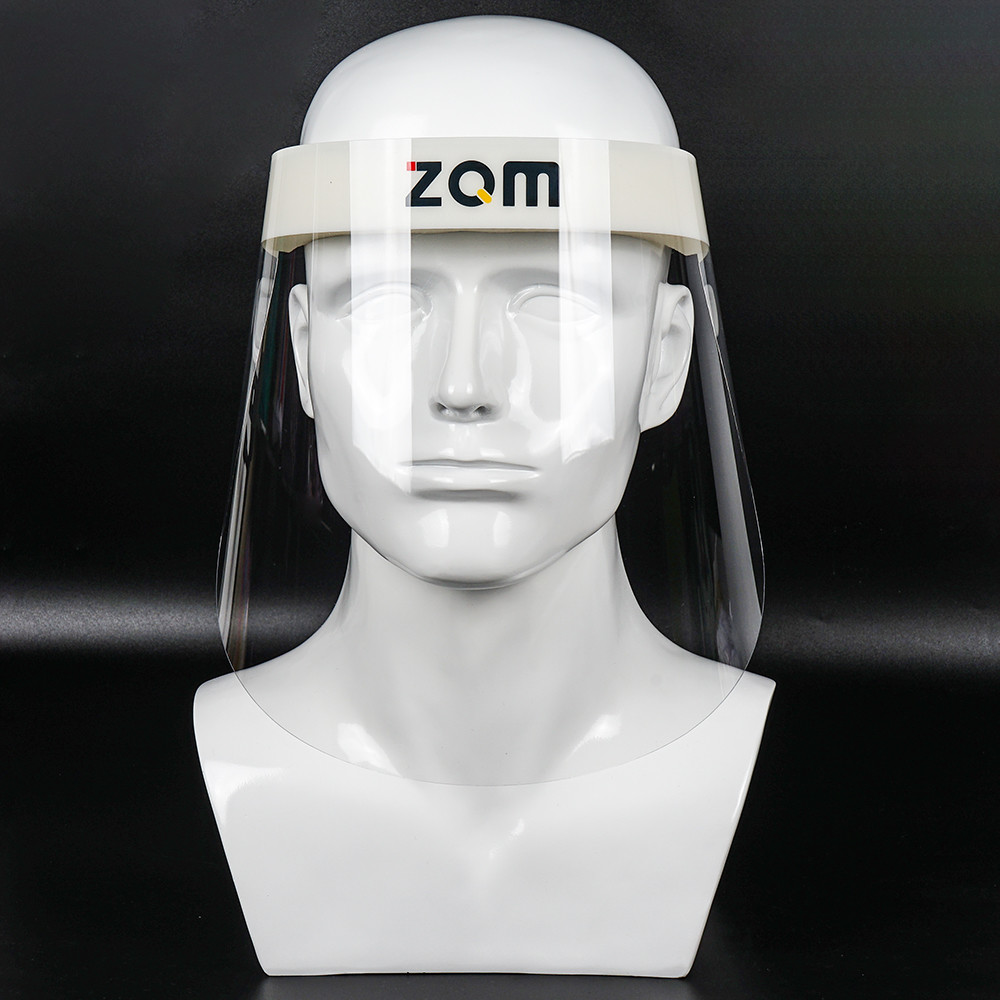 Transparent Face Eye Mouth Plastic Face Shield / Clear PET Full Cover Face Shield