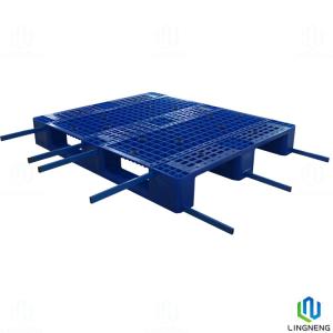 China 3 Runners Heavy Duty Industrial Plastic Pallets With Reinforced Steel 1200*1000*160mm wholesale
