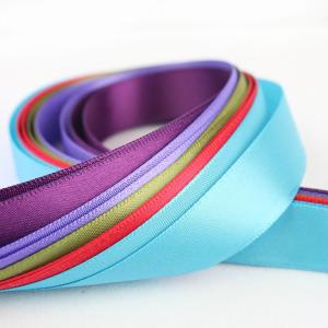 China Smooth Double Faced Satin Ribbon , Eco Friendly Silver Satin Ribbon wholesale