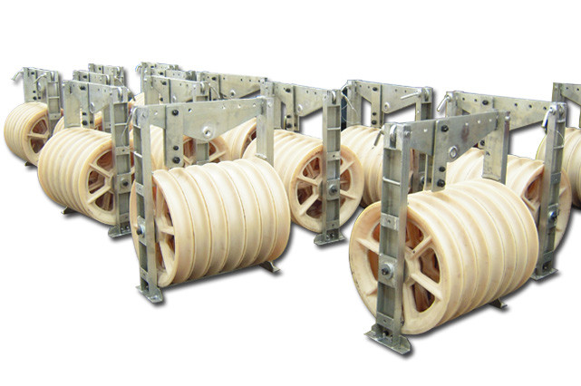 Seven Slots Conductor Stringing Blocks For Sealed Ball Bearings Optional Model