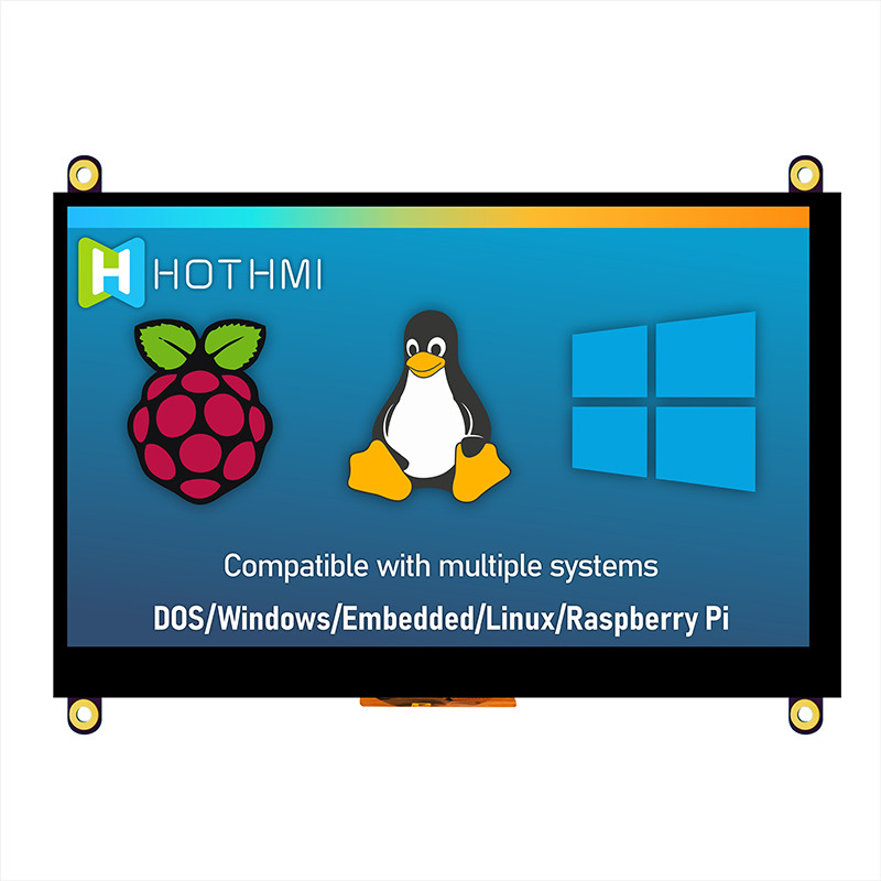 7 Inch For HI Signal TFT Display 1024x600 For Raspberry Use Pcap Monitor