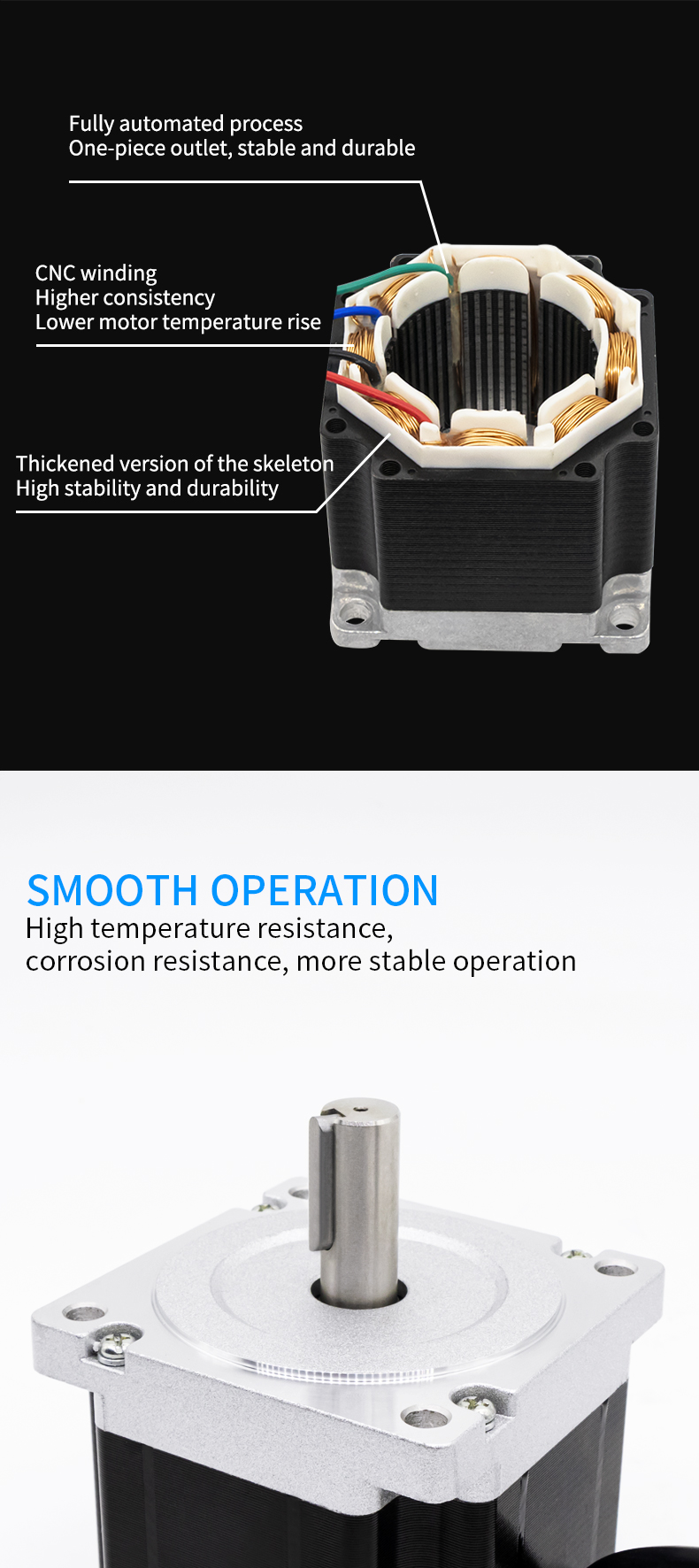 Top- Nema 34 1.8 Degree Stepping Motor for 3D Printer Threaded Stepper Motor