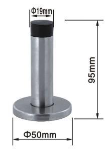 China 50x95mm Stainless Steel Door Stopper Wall Mounted PVD Finish wholesale