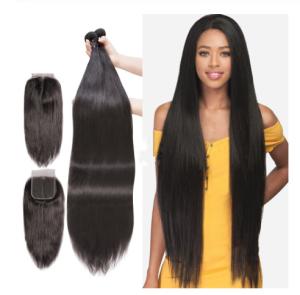 China Unprocessed Peruvian Virgin Human Hair Extensions 40 Inches Silky Straight wholesale