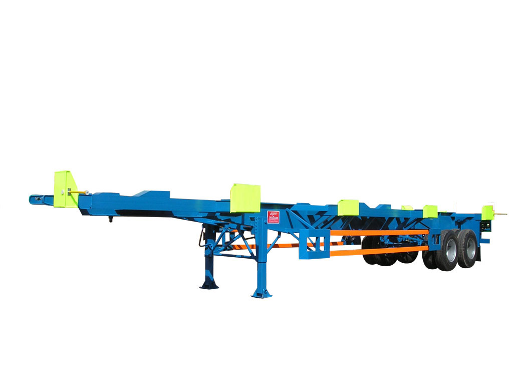 Shandong Juyuan 20ft 40ft Skeleton Chassis Container Semi Trailer Sturdy Steel Design